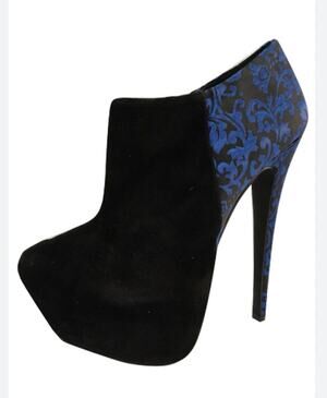 BUCCO CAPENSIS ITALY TWO TONE PLATFORM BOOTIES STILETTO HEELS SZ 37 US 7